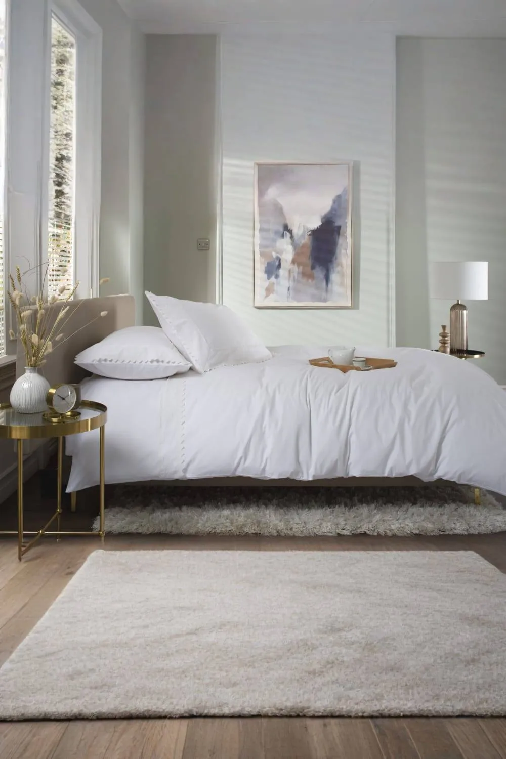The Lyndon Company Kingston Soft Cotton Duvet Set in White 2