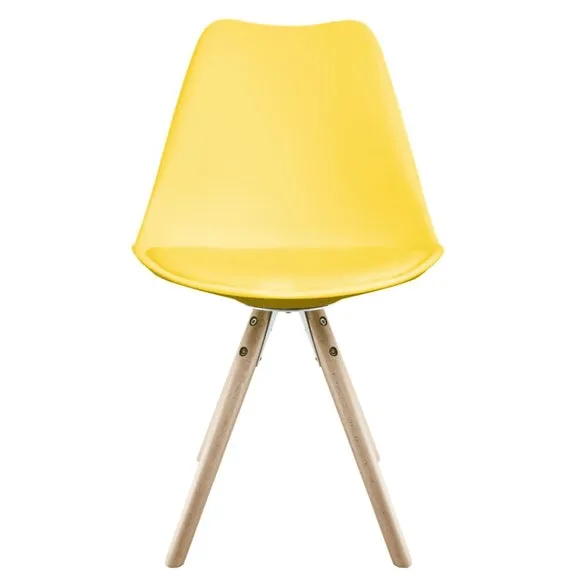 Fusion Living Soho Plastic Dining Chair with Pyramid Legs 3