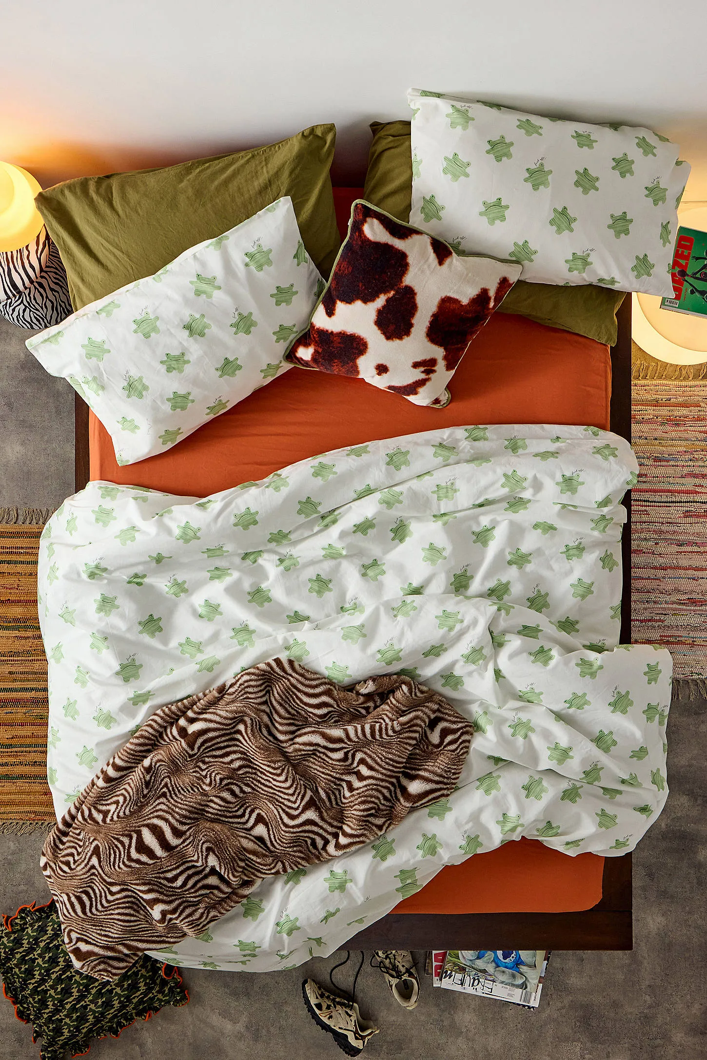 Grumpy Frog Duvet Set - White 3