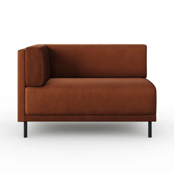 Mae Corner Dining Bench, Matte Plush Velvet 5