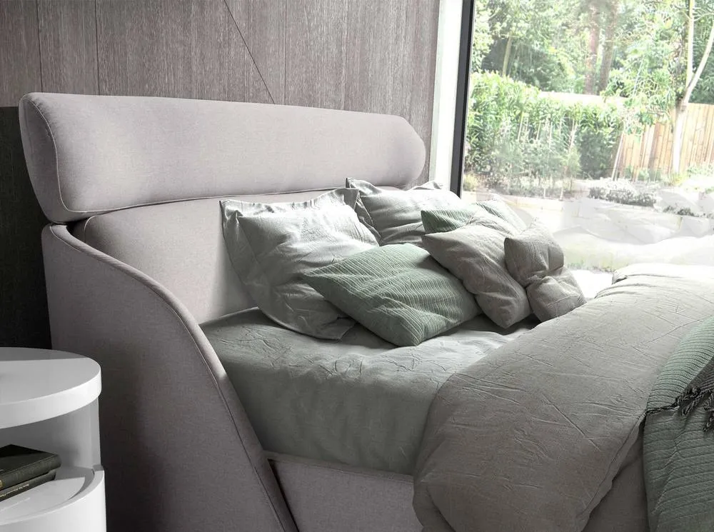 Angel Cerda Light Grey Upholstered Double Bed 180x200 cm 5
