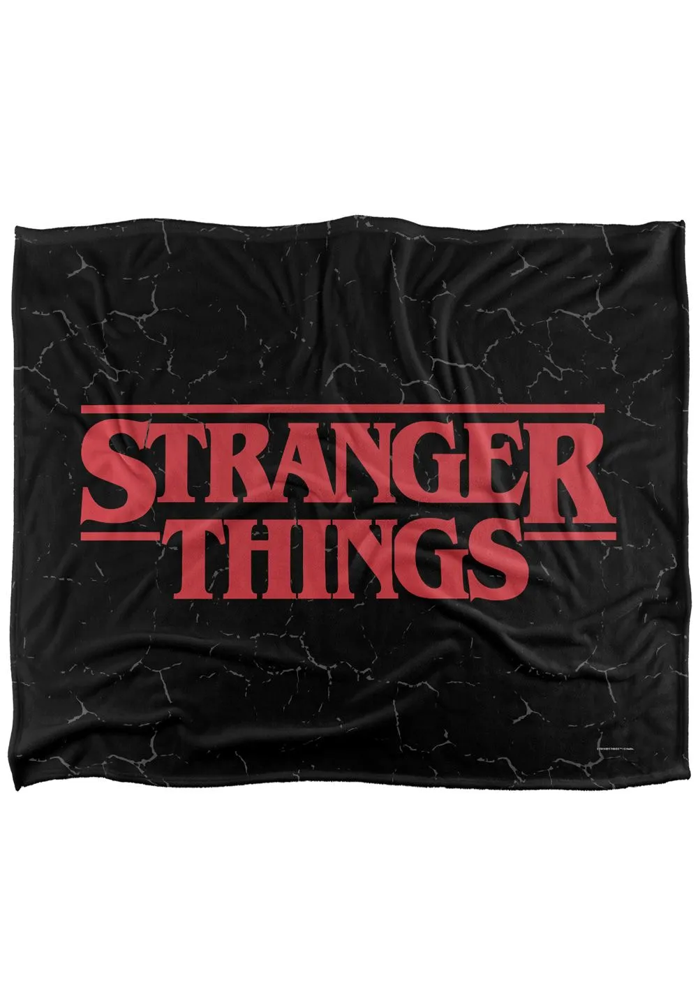 Stranger Things Logo Officially Licensed Silky Touch Super Soft Throw Blanket 152 x 127 cm in White