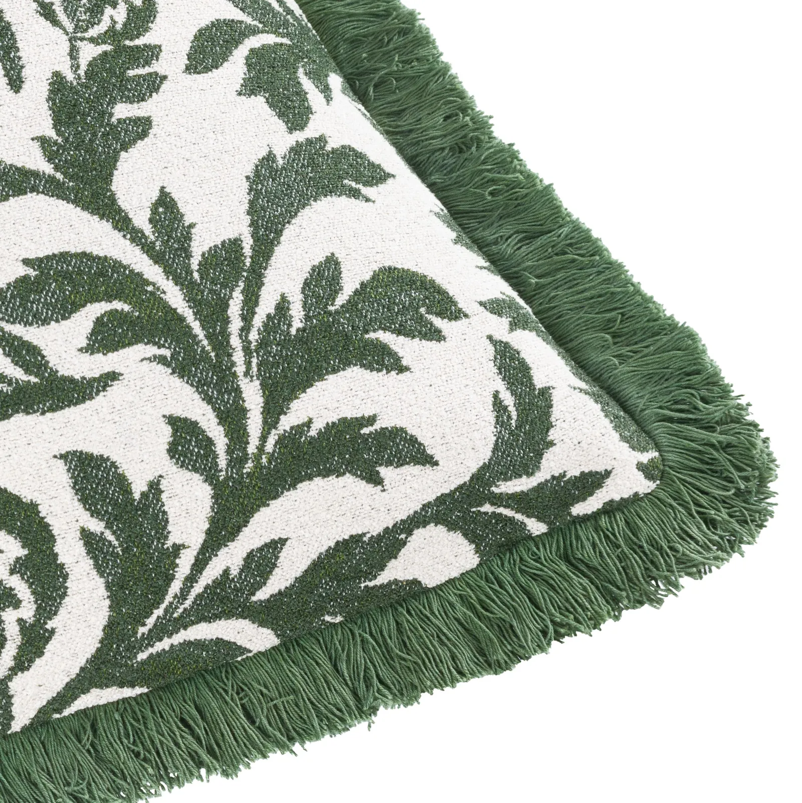 Paoletti Hedera Jacquard Cushion in Green 5