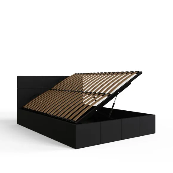 Side Lift Ottoman Bed, Faux Leather 4