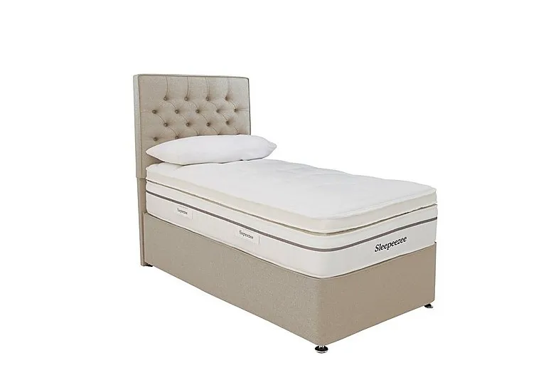 Harmony 3500 Soft Divan Set - Single - Tweed Biscuit