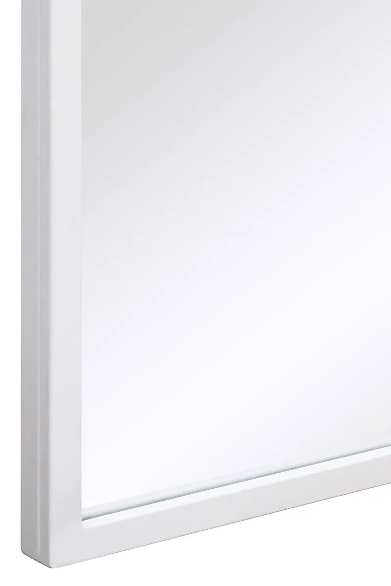 MirrorOutlet White Framed Arched Leaner/Wall Mirror 63" X 31" (160CM X 80CM) 4