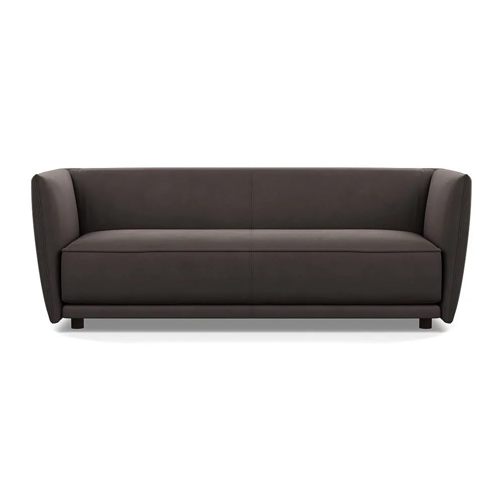 Heal's Valley 3 Seater Sofa Nobilis Velvet Sable Walnut Stain Feet 1