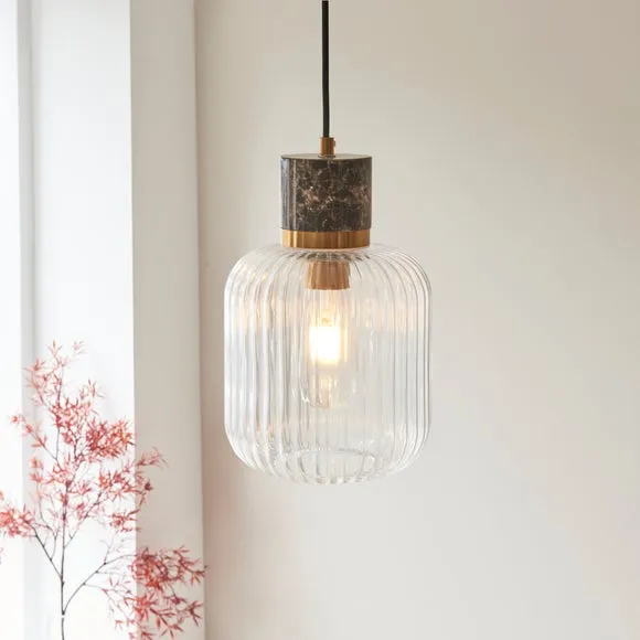 Vogue Tamara Ribbed Adjustable Pendant Light 1