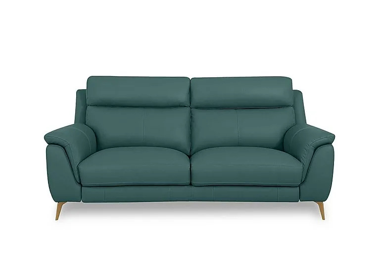 Eclipse Leather 2 Seater Sofa - Lake Green