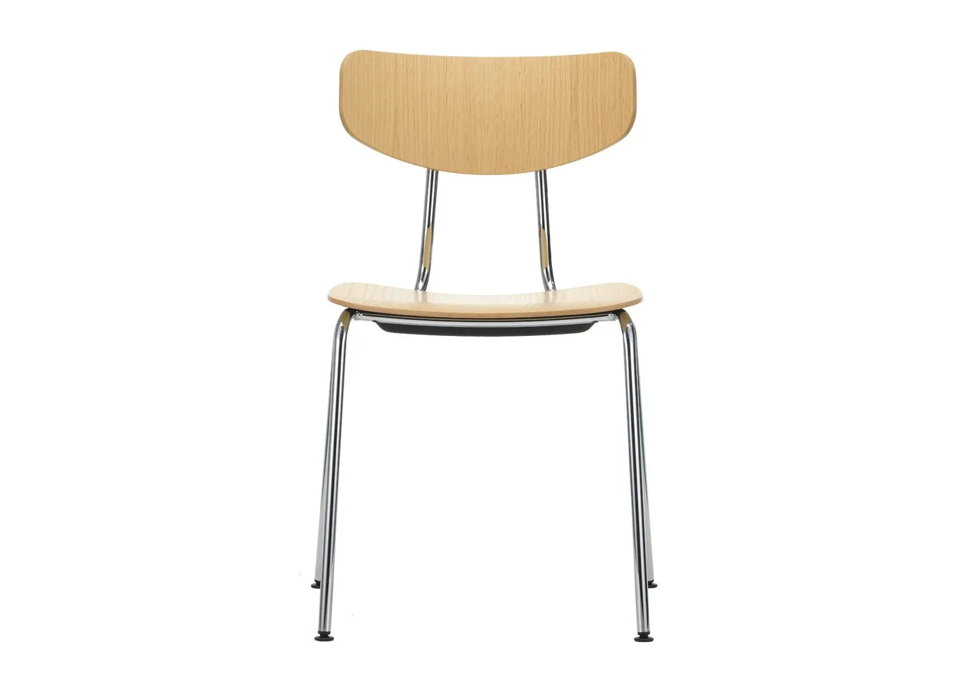Vitra Moca Chair Dining Chair Natural Oak Chrome base 1