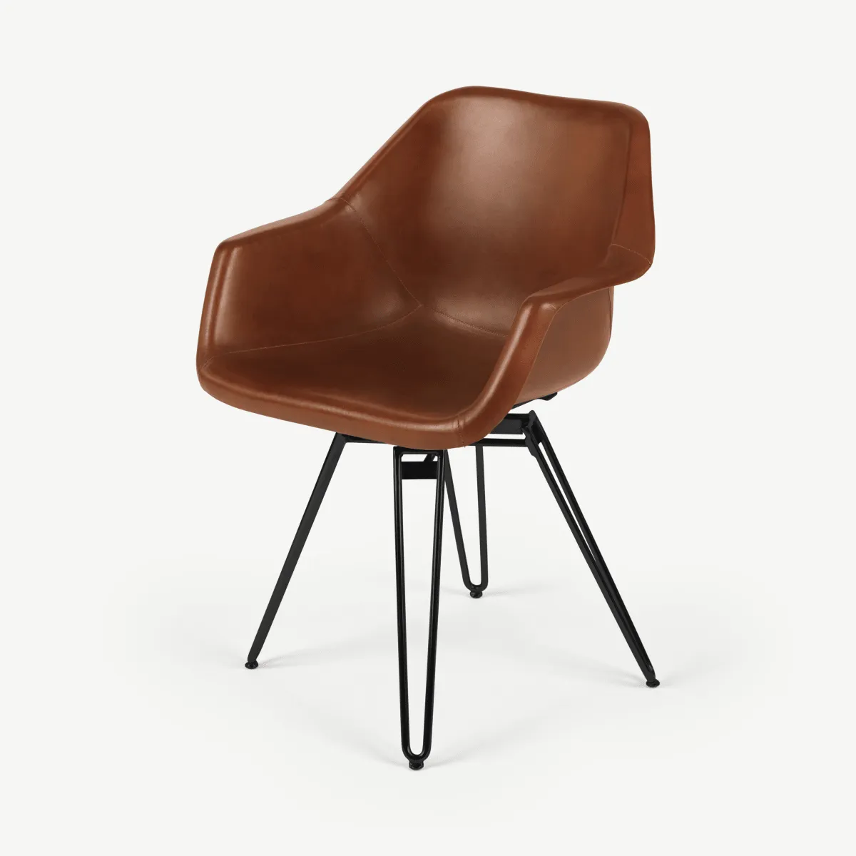 Hektor Tub Office Chair, Tan & Black