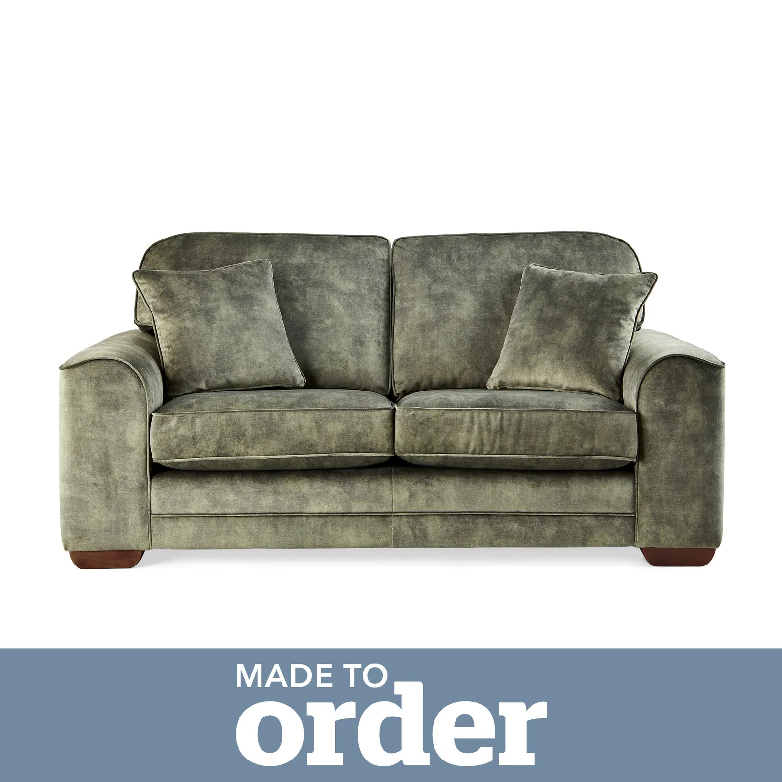 Morello 2 Seater Sofa Slub Velvet Slub Velvet Forest Green