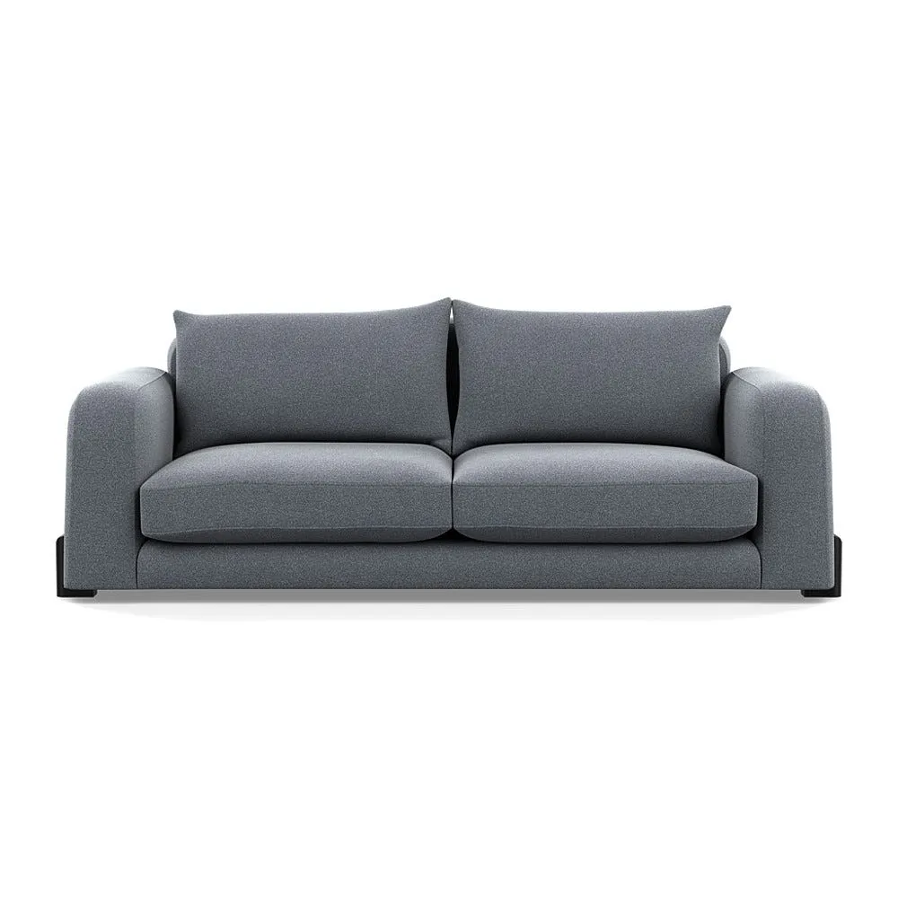 Heal's Nuvola 4 Seater Sofa Boucle Steel Black Beech Feet 1