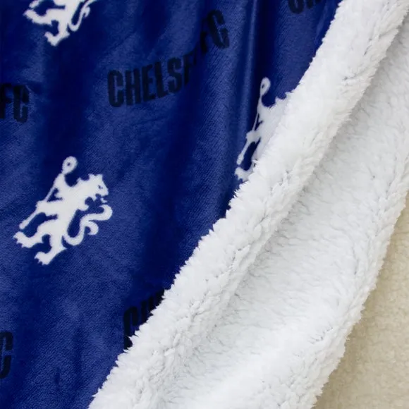 Chelsea Goal Sherpa Fleece Blanket 100cm x 150cm 2