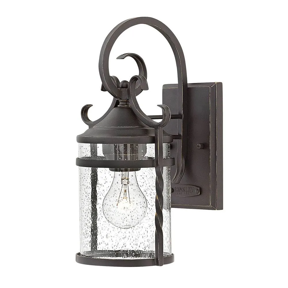 Netlighting Hinkley Casa Outdoor 1 Light Wall Lantern Olde Black IP44