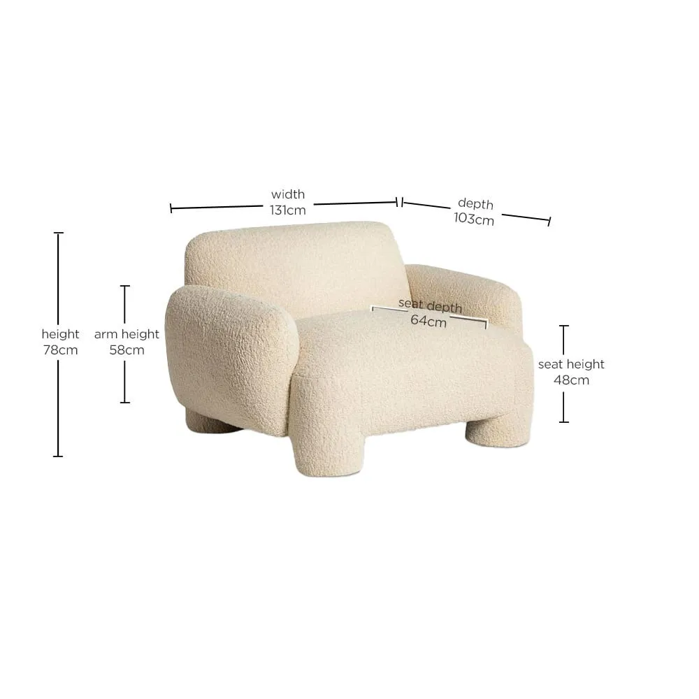 Adrina Armchair, White Boucle | Barker & Stonehouse 4