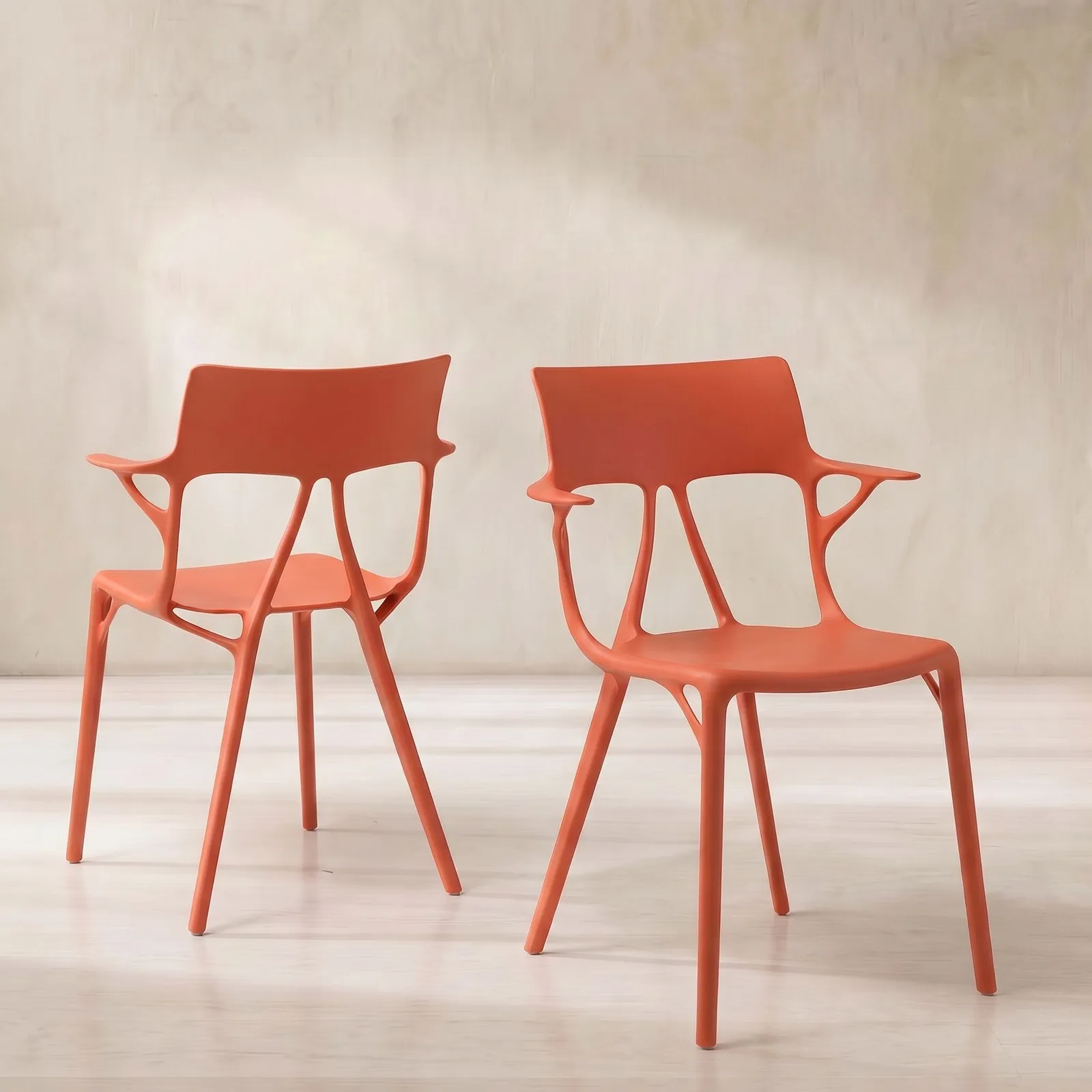 Kartell Ai Dining Chair, Orange Plastic | Barker & Stonehouse 1