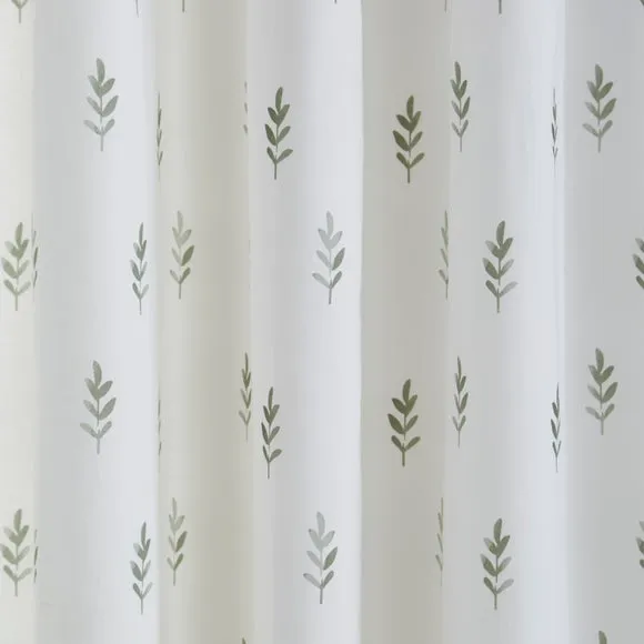 Harper Stem Floral Cotton Blackout Eyelet Curtains 3