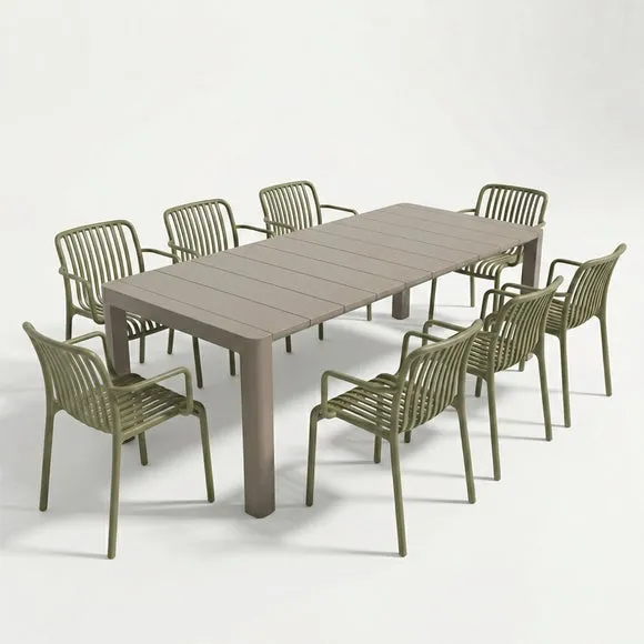 Modura Henrik Rectangular Dining Table with 8 Alma Armchairs 2