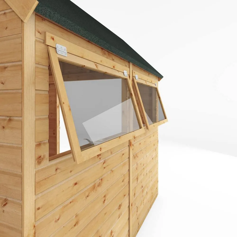 Mercia 8 x 8 Ft Premium Shiplap Dutch Barn Shed - L240.8 x W253.9 x H262.6 cm in Light Brown 5