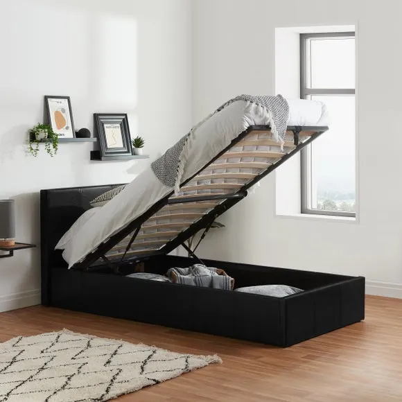 Berlin Ottoman Bed Frame, Faux Leather 2
