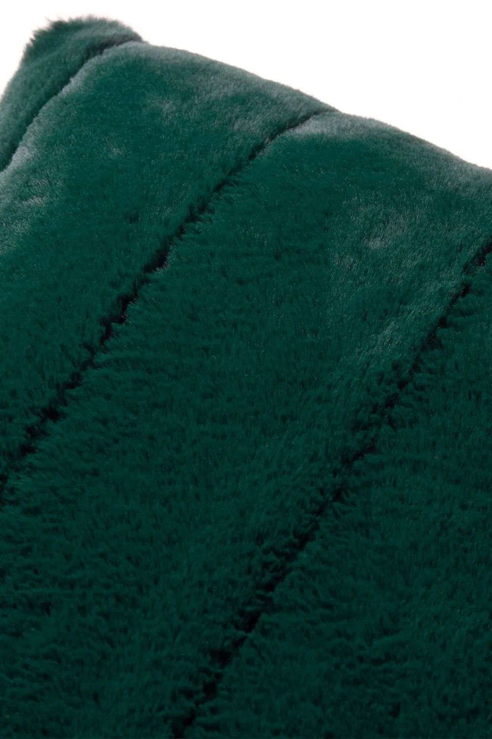 Paoletti Empress Alaskan Faux Fur Large Cushion in Emerald 3