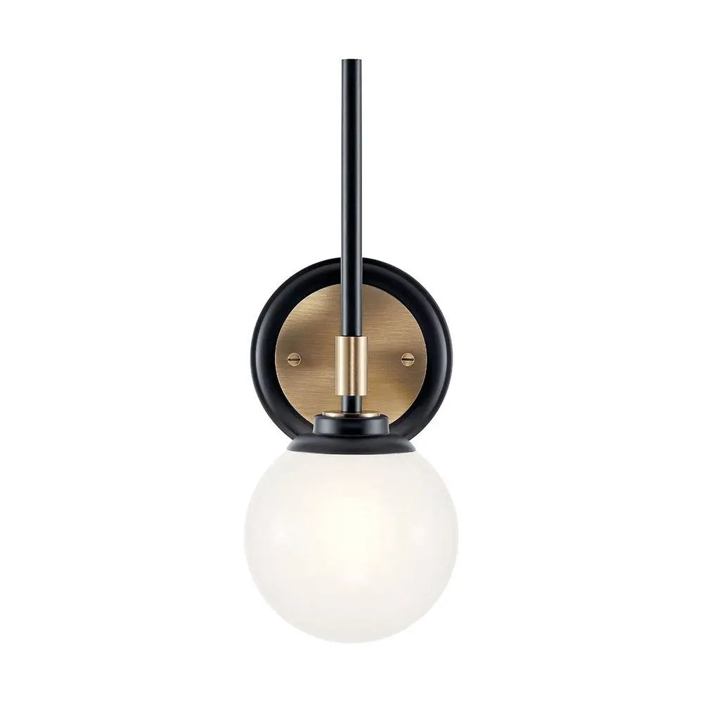 Netlighting Kichler Benno Bathroom Wall Lamp Black Champagne Bronze IP44 1x G9 in Brown 3