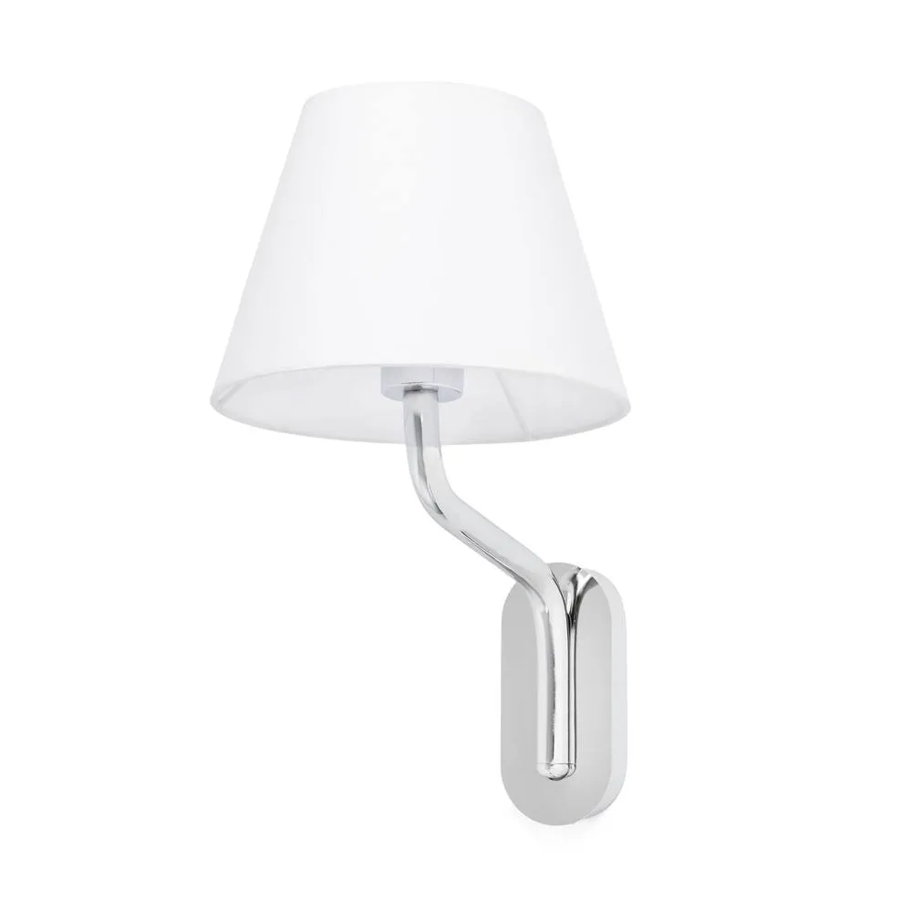 Netlighting Eterna 1 Light Indoor Wall Light Chrome Shade Not Included E27 in Grey 2