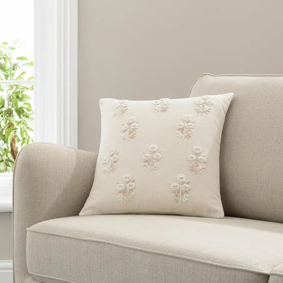 French Knot Floral Cushion Cover 1
