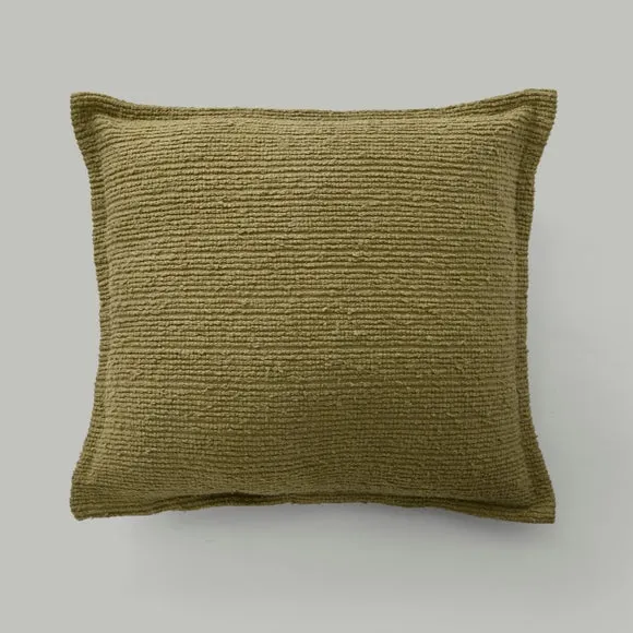 Textured Boucle Stripe Cotton Square Cushion 2