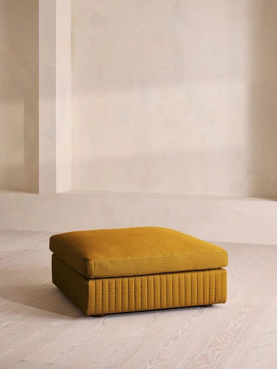 Oona Ottoman, Linen, Turmeric