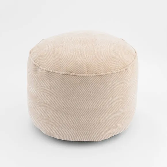 Soft Chenille Herringbone Pouffe 3