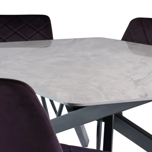 Camilla 6 Seater Dining Table, Sintered Stone 3