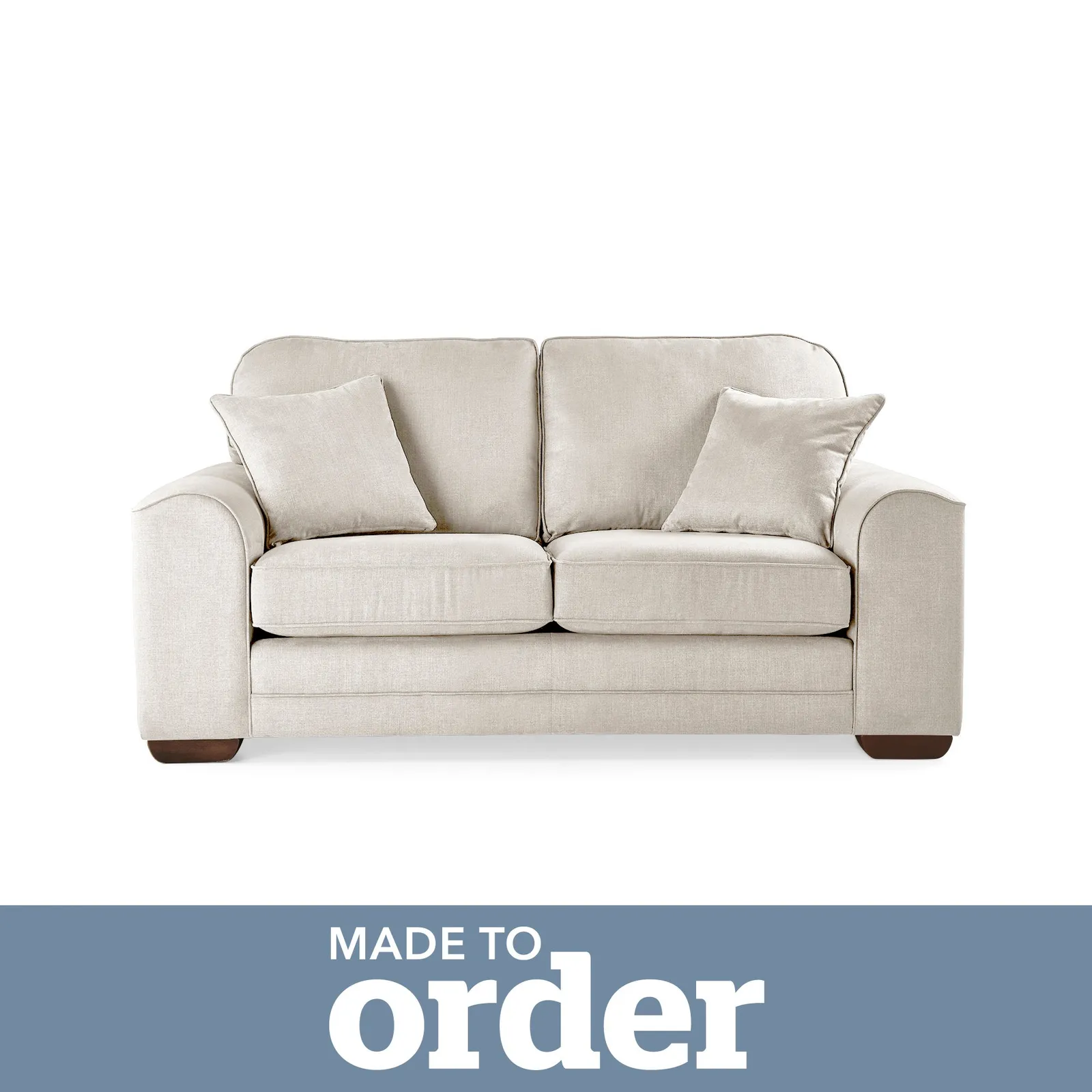 Morello 2 Seater Sofa Brushed Plain Fabric Brushed Plain Silk