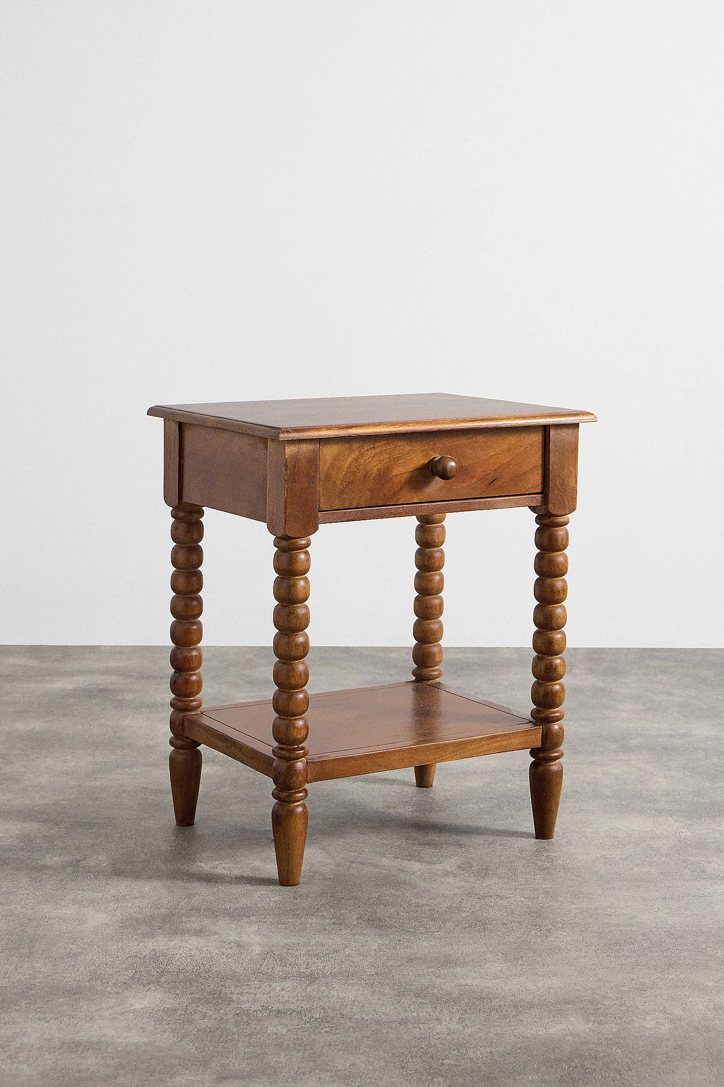 Brown Spindle Nightstand - Neutral ALL 5