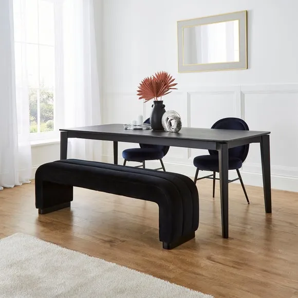 Lucilla 3 Seater Dining Bench, Velvet