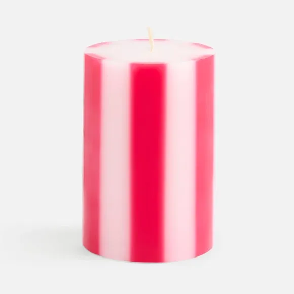 Stripe Pillar Candle 3