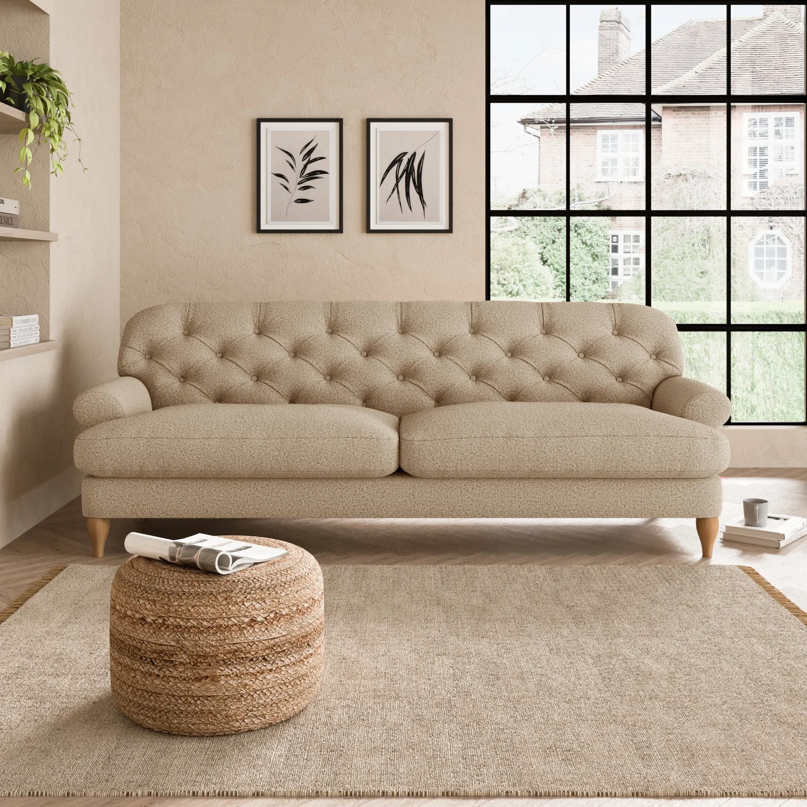Canterbury Cosy Marl 4 Seater Sofa Cosy Marl Camel