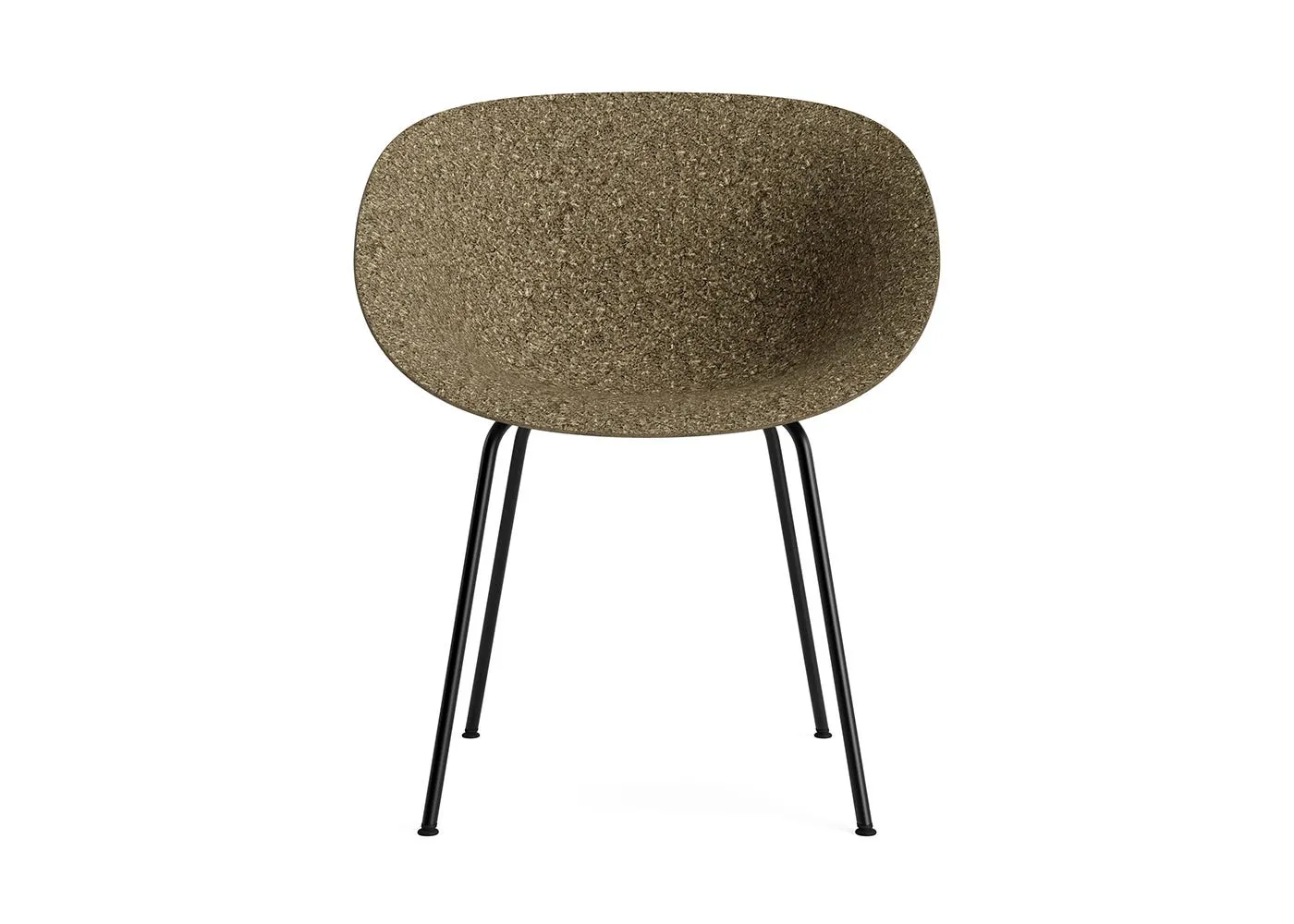 Normann Copenhagen Mat Armchair Black Steel Base in Seaweed 2