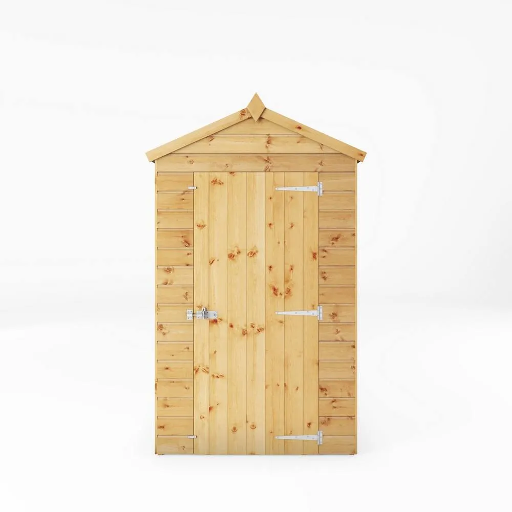 Mercia 6 x 4 Feet Shiplap Apex Shed - L181.4 x W129.1 x H217.1 cm - Brown 2