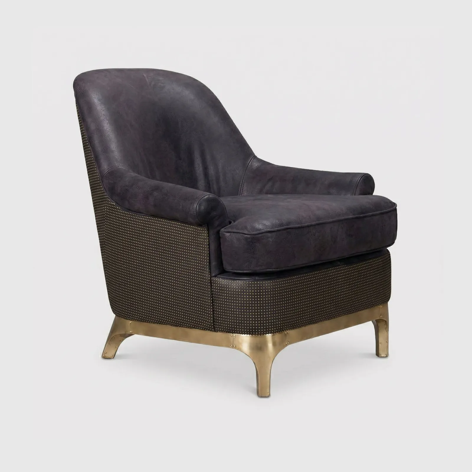 Timothy Oulton Bastille Armchair, Black Leather | Barker & Stonehouse 2