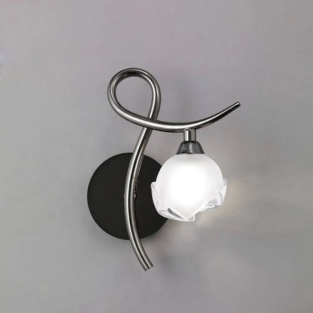 Netlighting Fragma Wall Lamp Right 1 Light G9 Black Chrome 2