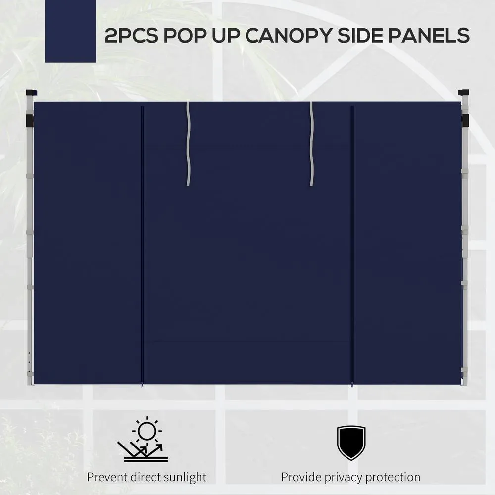 OUTSUNNY 3x3(m) or 3x6m Pop Up Gazebo Side Panels Replacement, 2 Pack in Blue 4