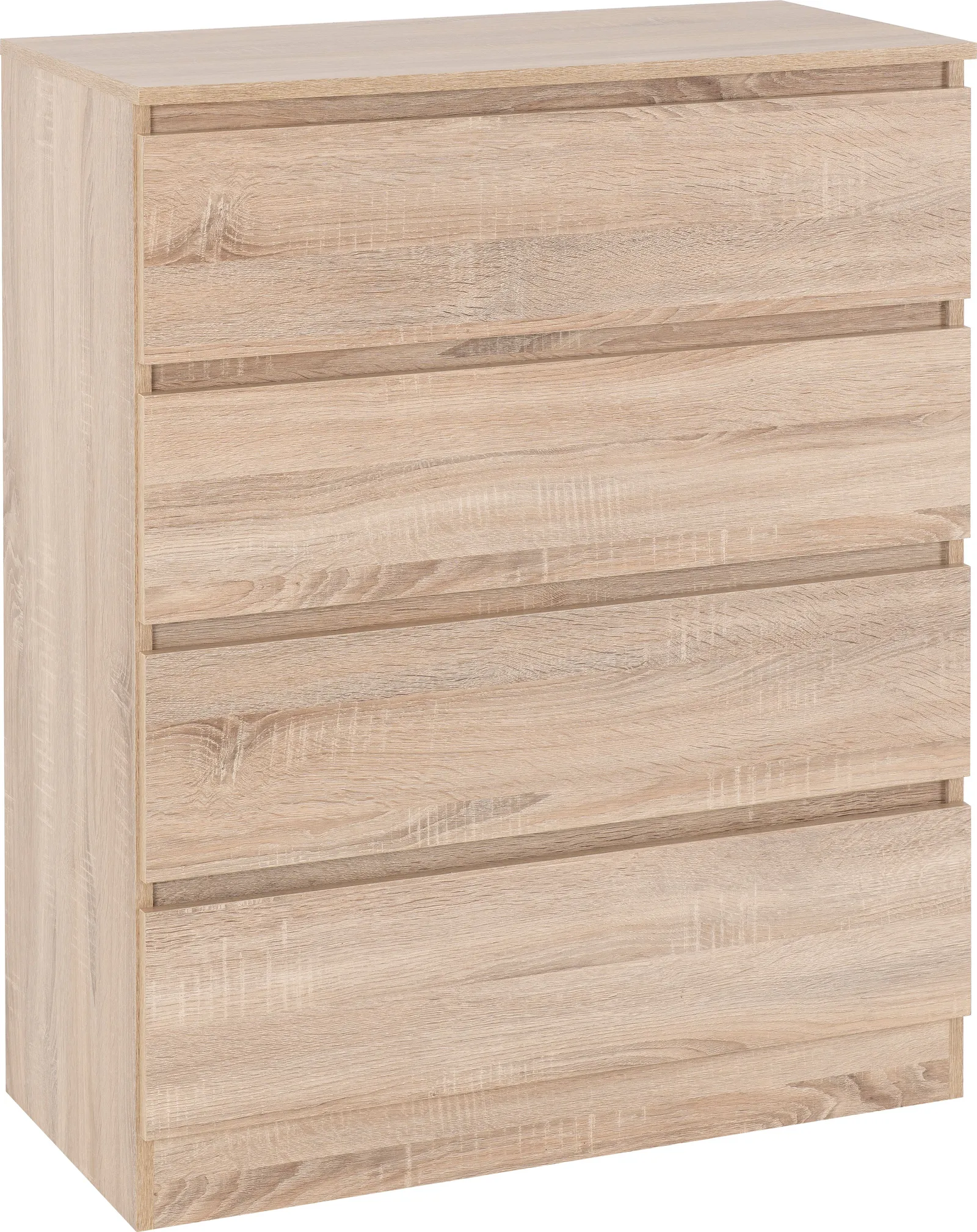 Seconique Malvern 4 Drawer Chest in Light Oak 2