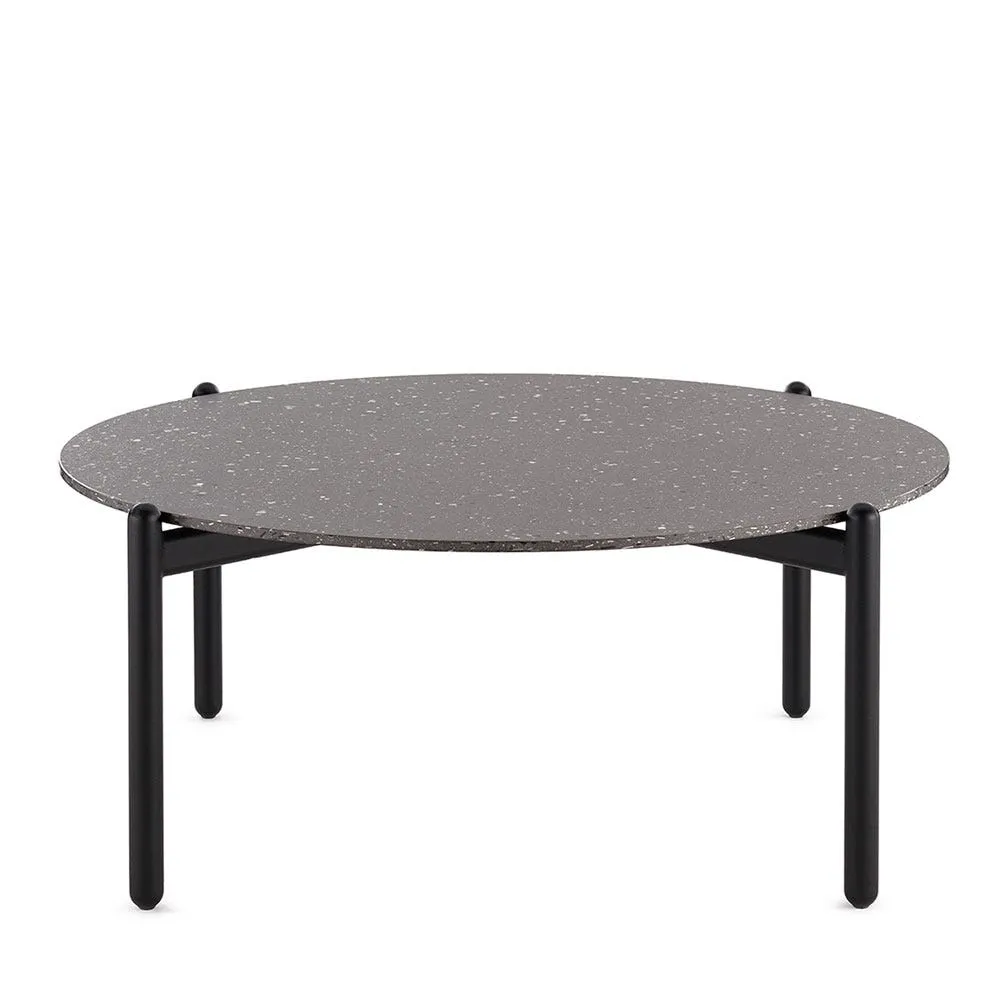 Kartell Undique Coffee Table Black Terrazzo Top Black Base Large 2