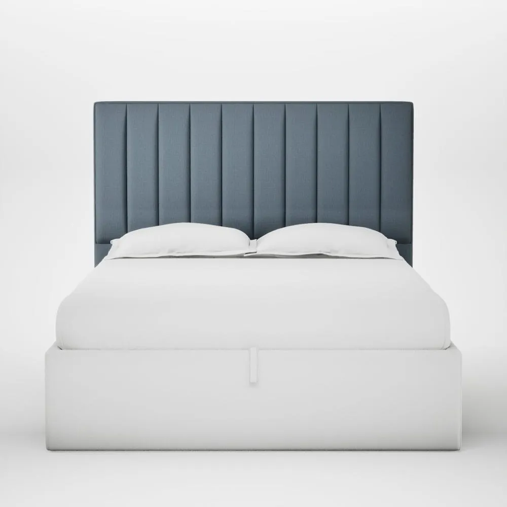 Heal's Retta Headboard King Smart Cotton Linen Celestial 1