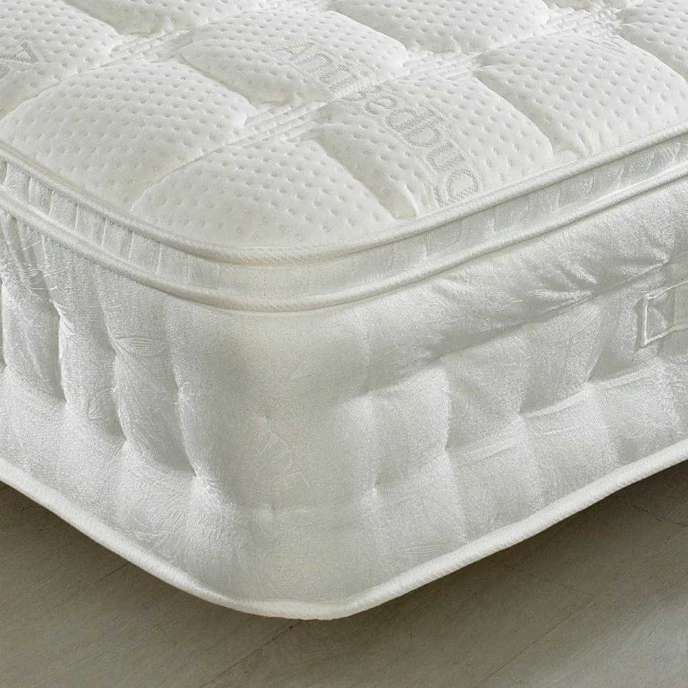 Anti-Bed Bug 1500 Pocket Sprung Memory, Latex and Reflex Foam Pillow Top Mattress - 4ft Small Double (120 x 190 cm)