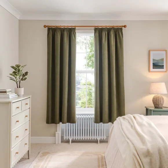 Luna Brushed Pencil Pleat Curtains (Blackout Available) 4