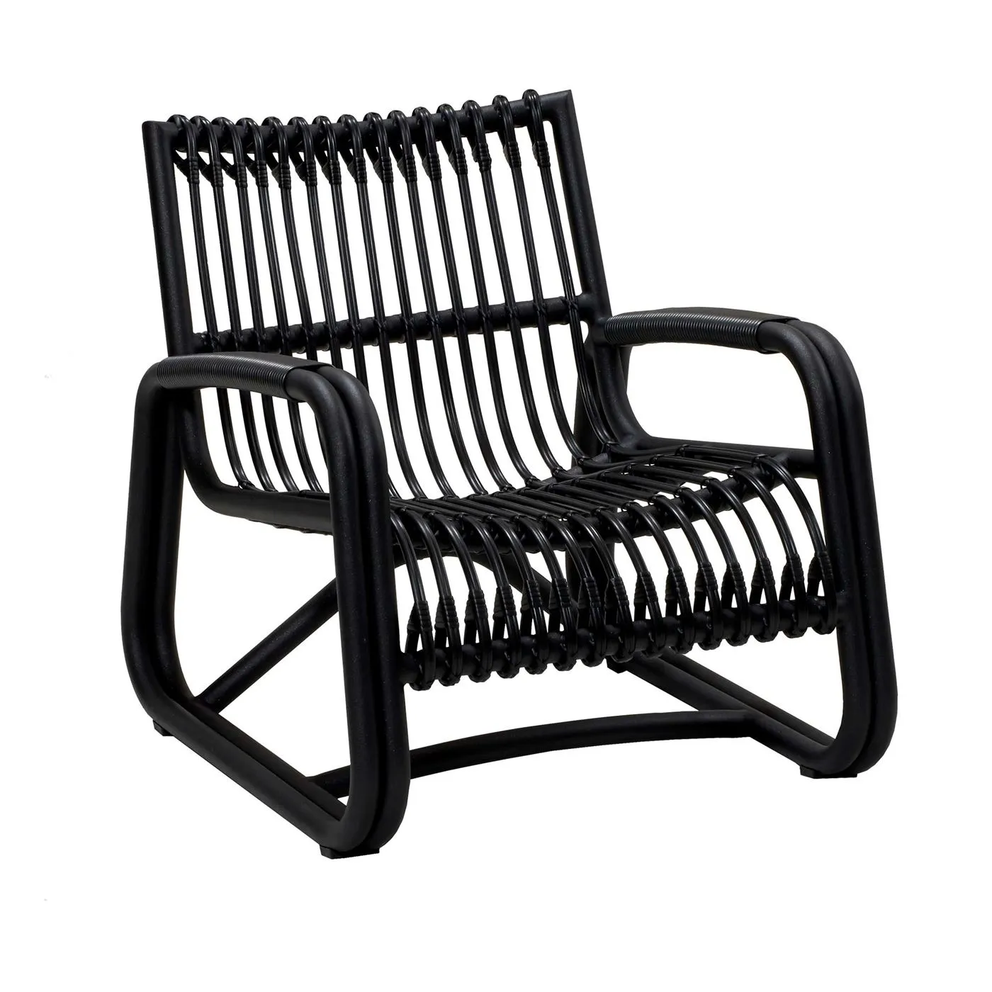 Cane-line Curve Garden Lounge Chair in Lava Grey
