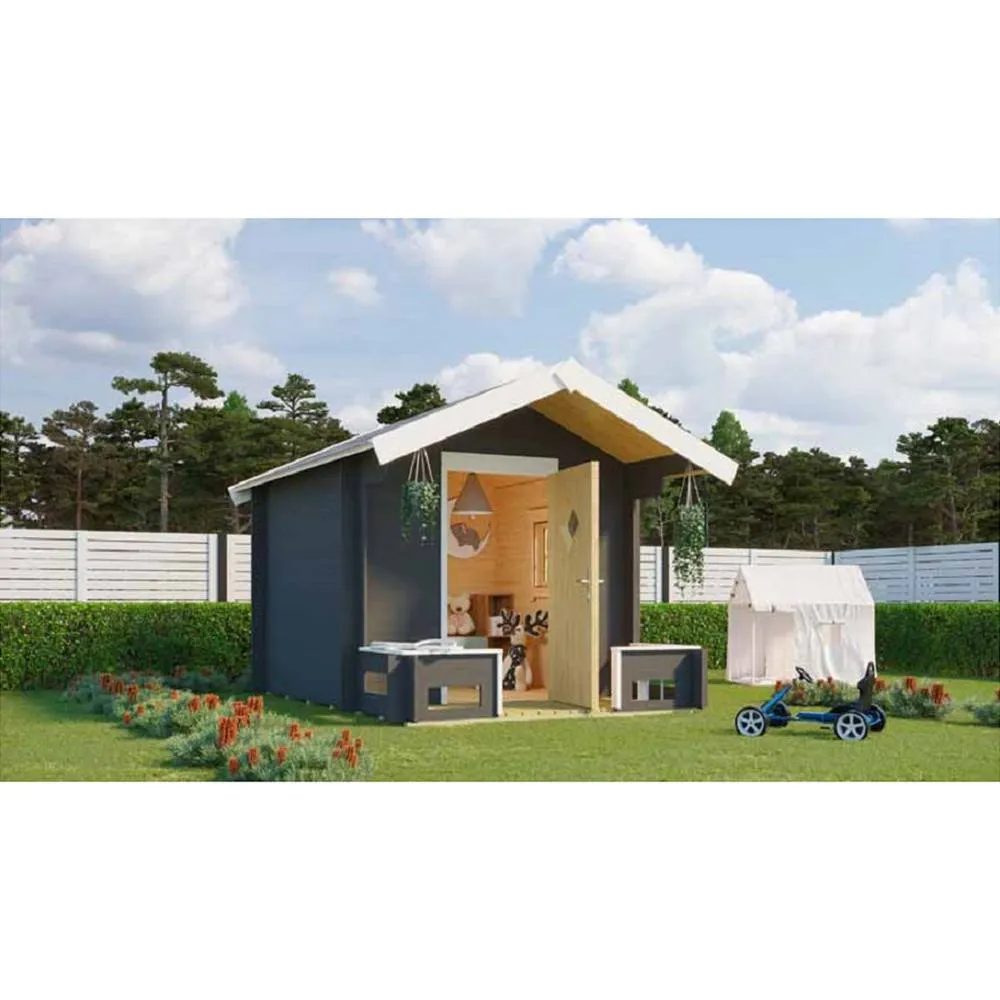 Lasita Maja Ltd Pinocchio-Log Cabin, Garden Room, Home Office - L219.4xW270xH188.1 cm in Brown 4